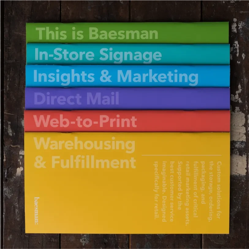 Spread of Baesman brochures