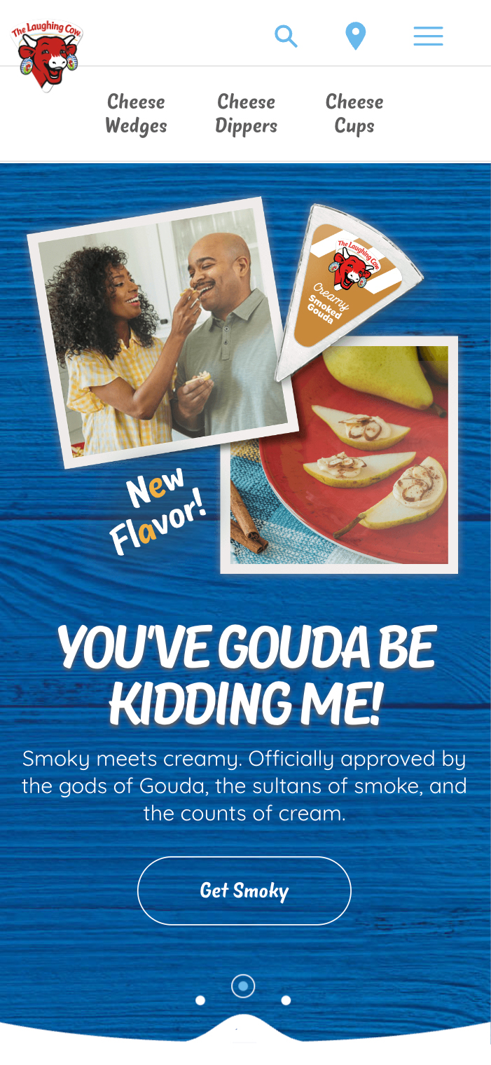 Product page for Smoked Gouda titled "You've Gouda Be Kidding Me!"