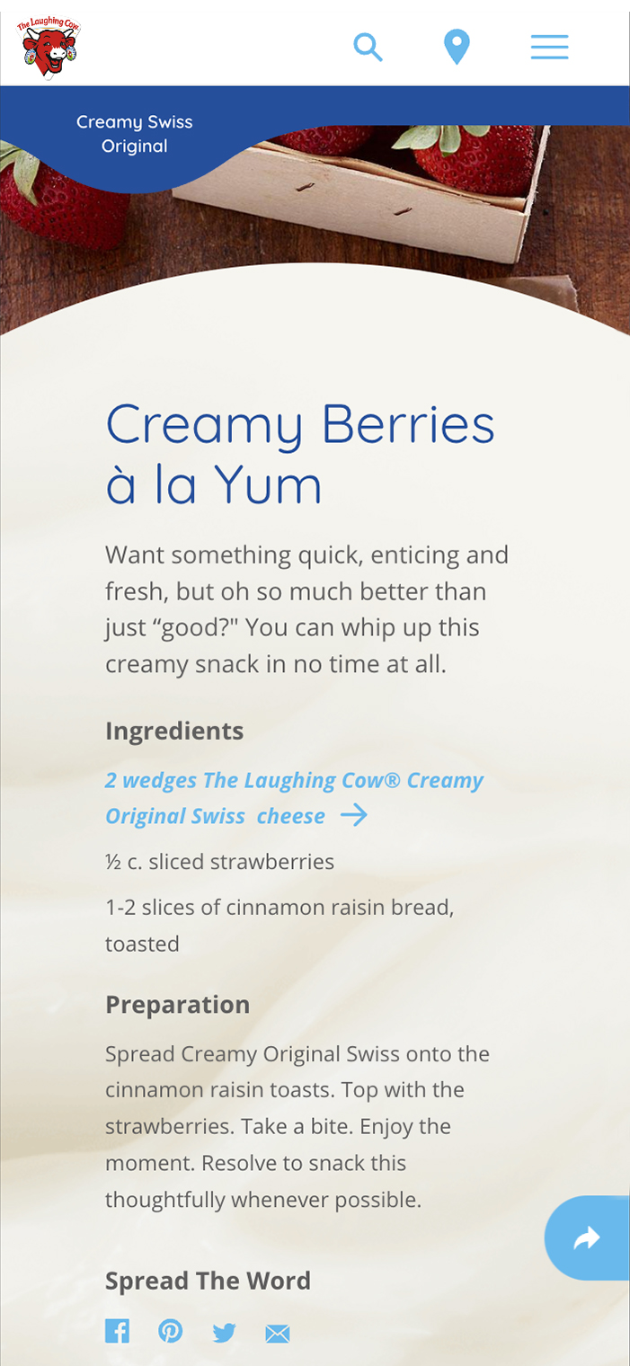 recipe for Creamy Berries a la Yum