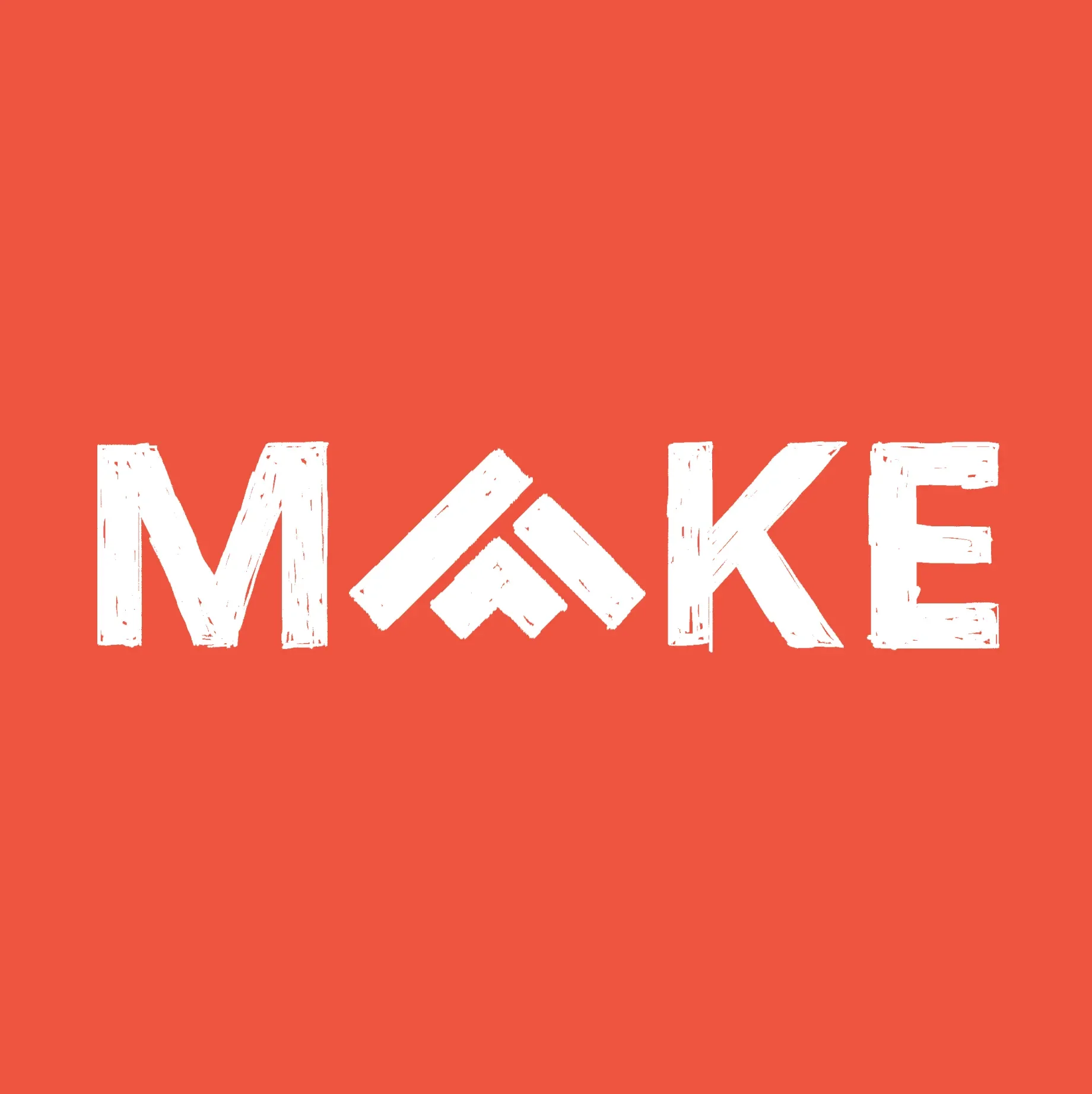 The word "Make" with the 'a' replaced by a slanted Idea Foundry logo