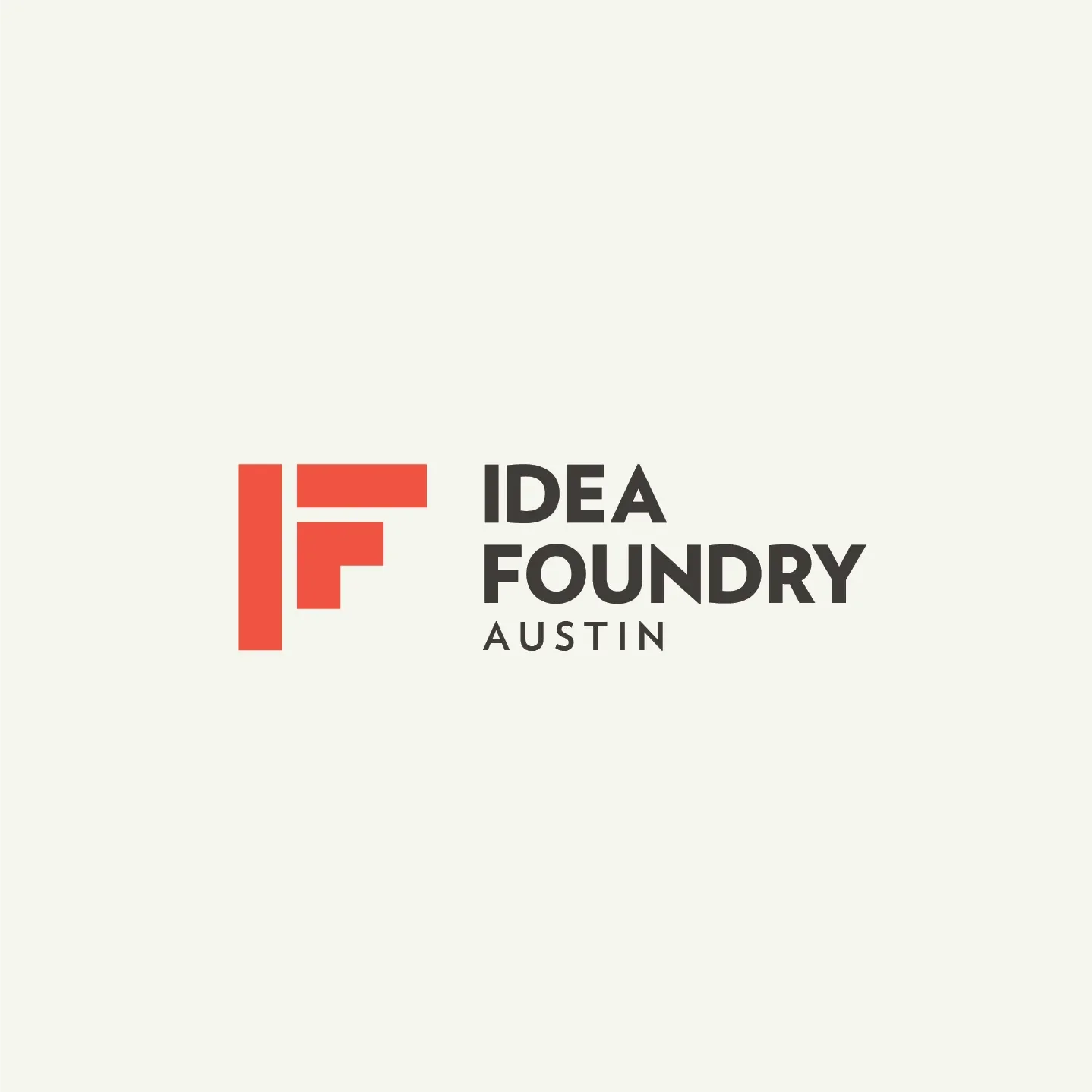 idea foundry logo in all red for the city of austin