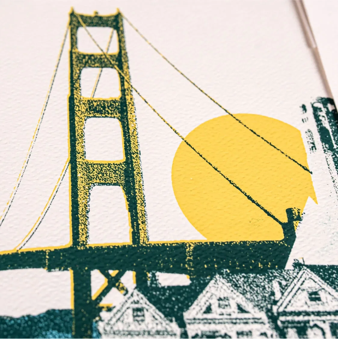 Close-up detail shot of the San Francisco calendar card