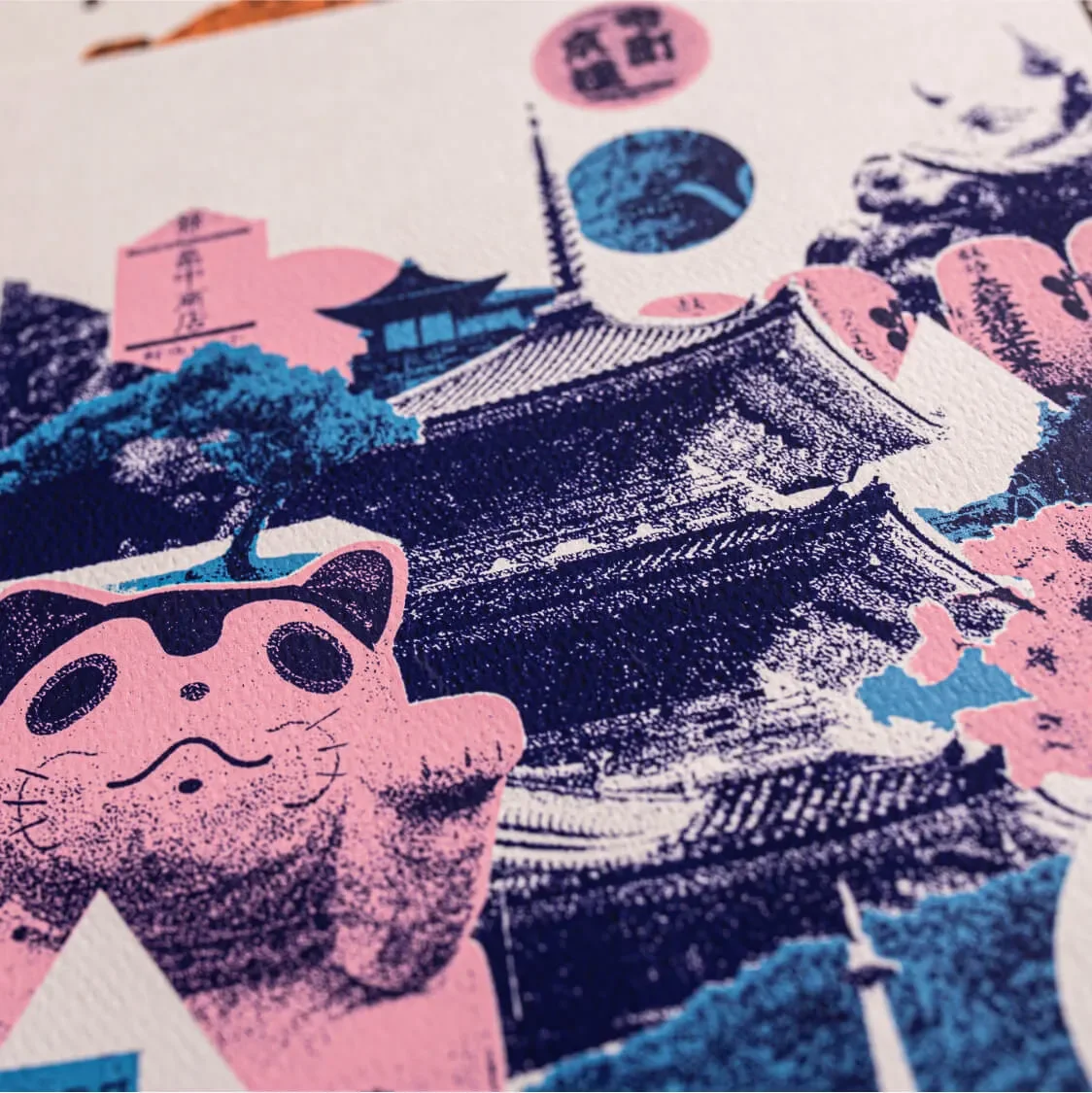Close-up detail shot of the Tokyo calendar card