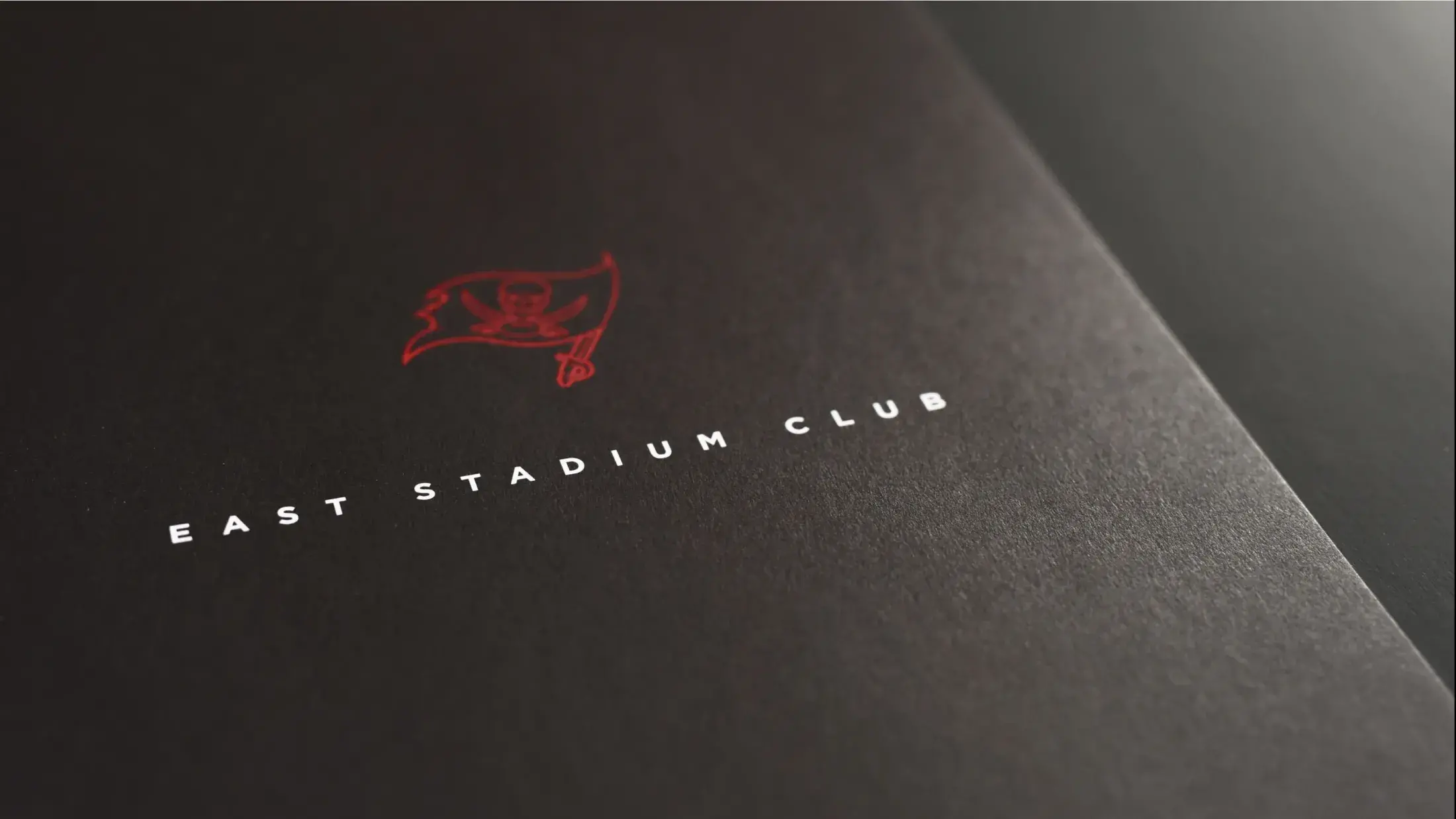 detail shot of east stadium club red and silver foils
