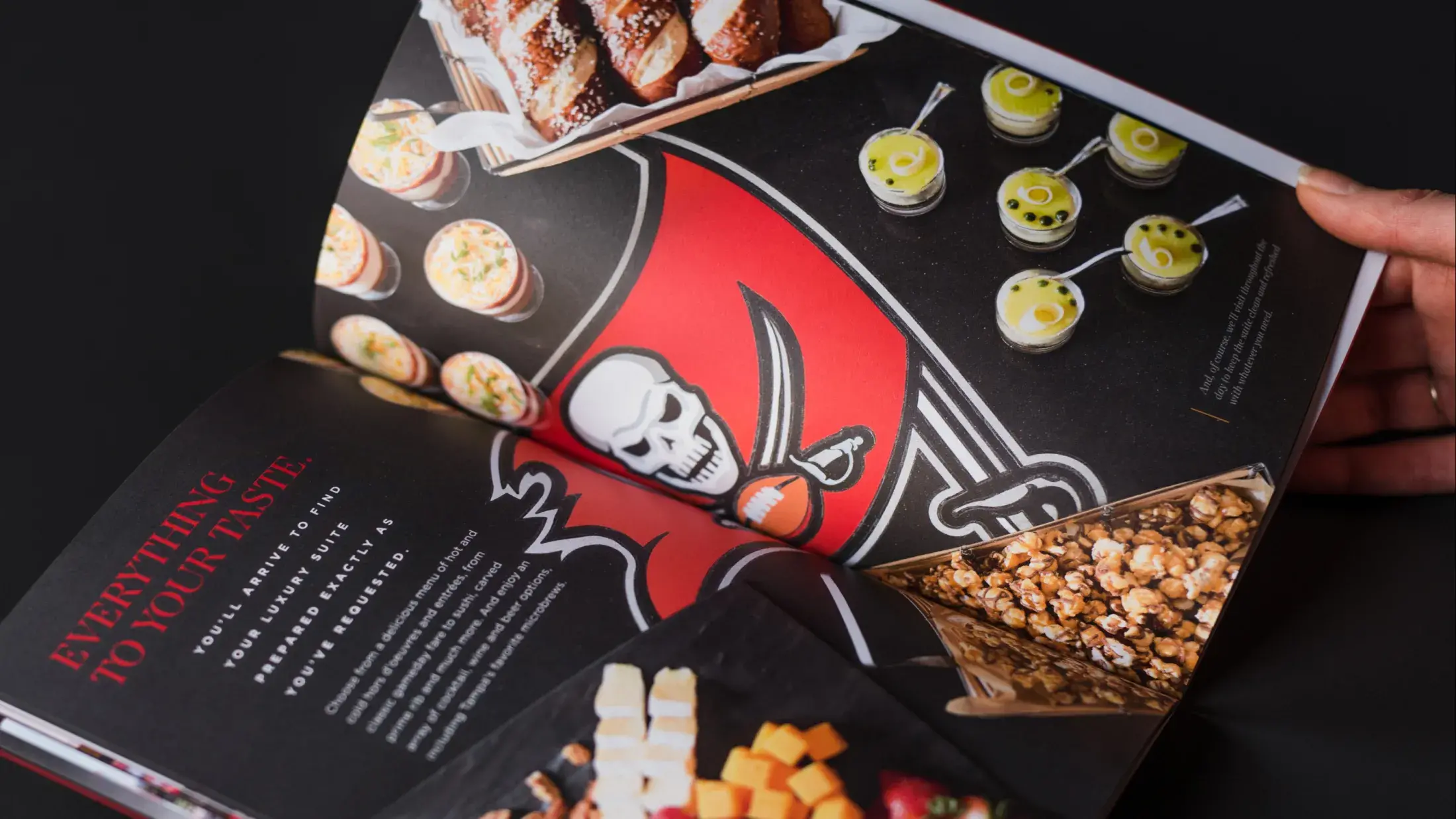 luxury suites booklet with catering options