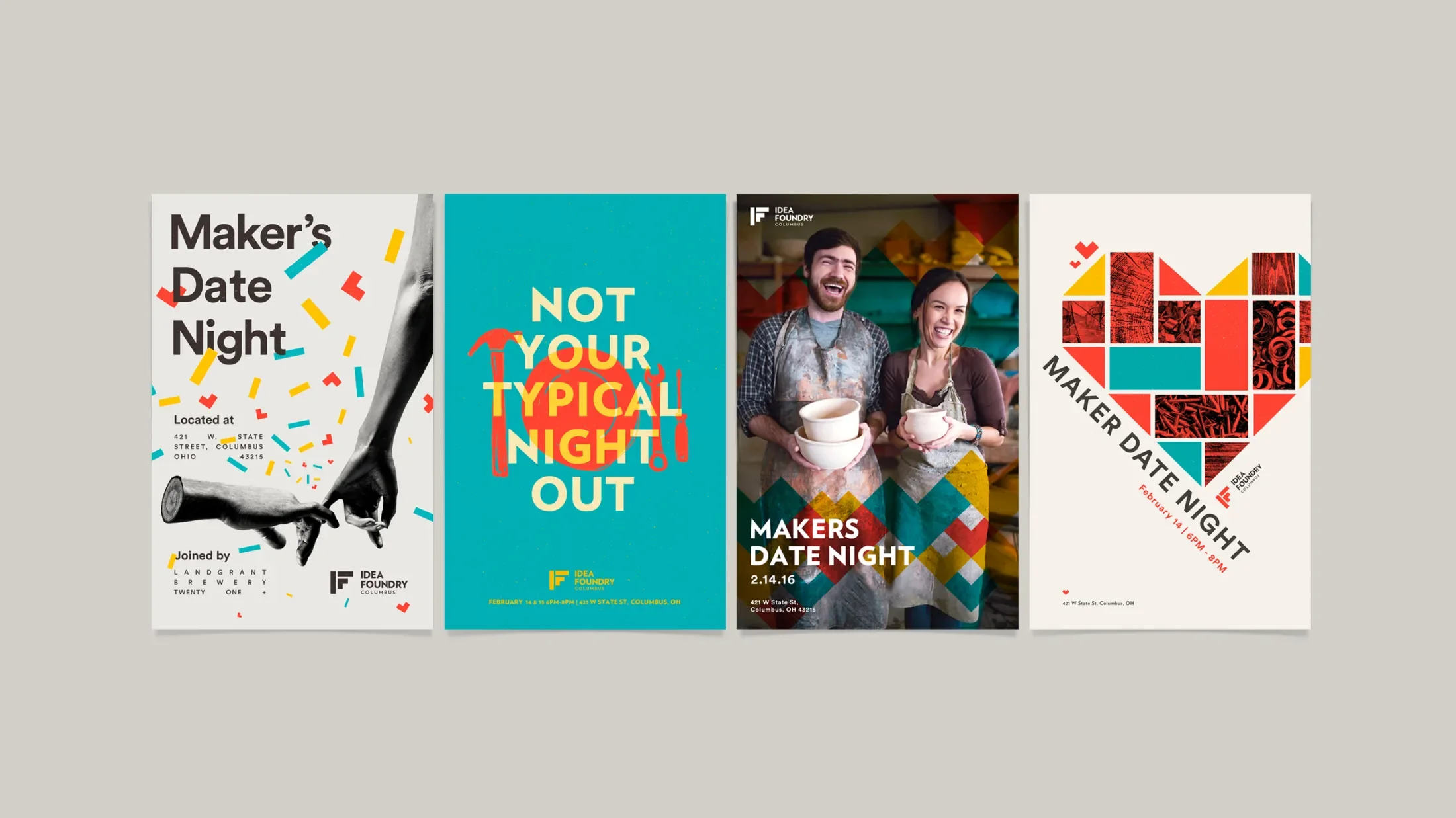 poster series created for idea foundry's makers date night event