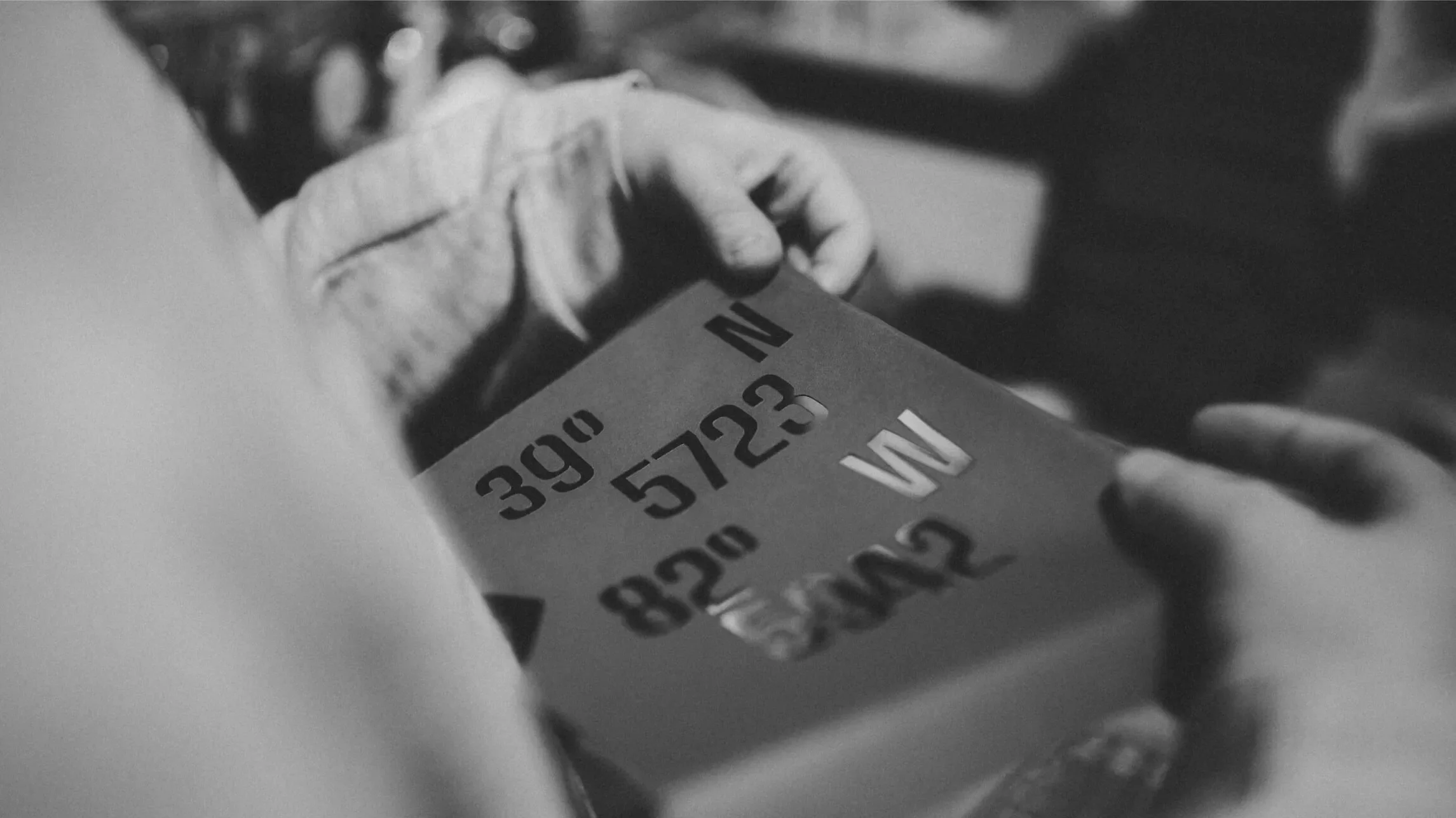 Black and white shot of packaging assembly