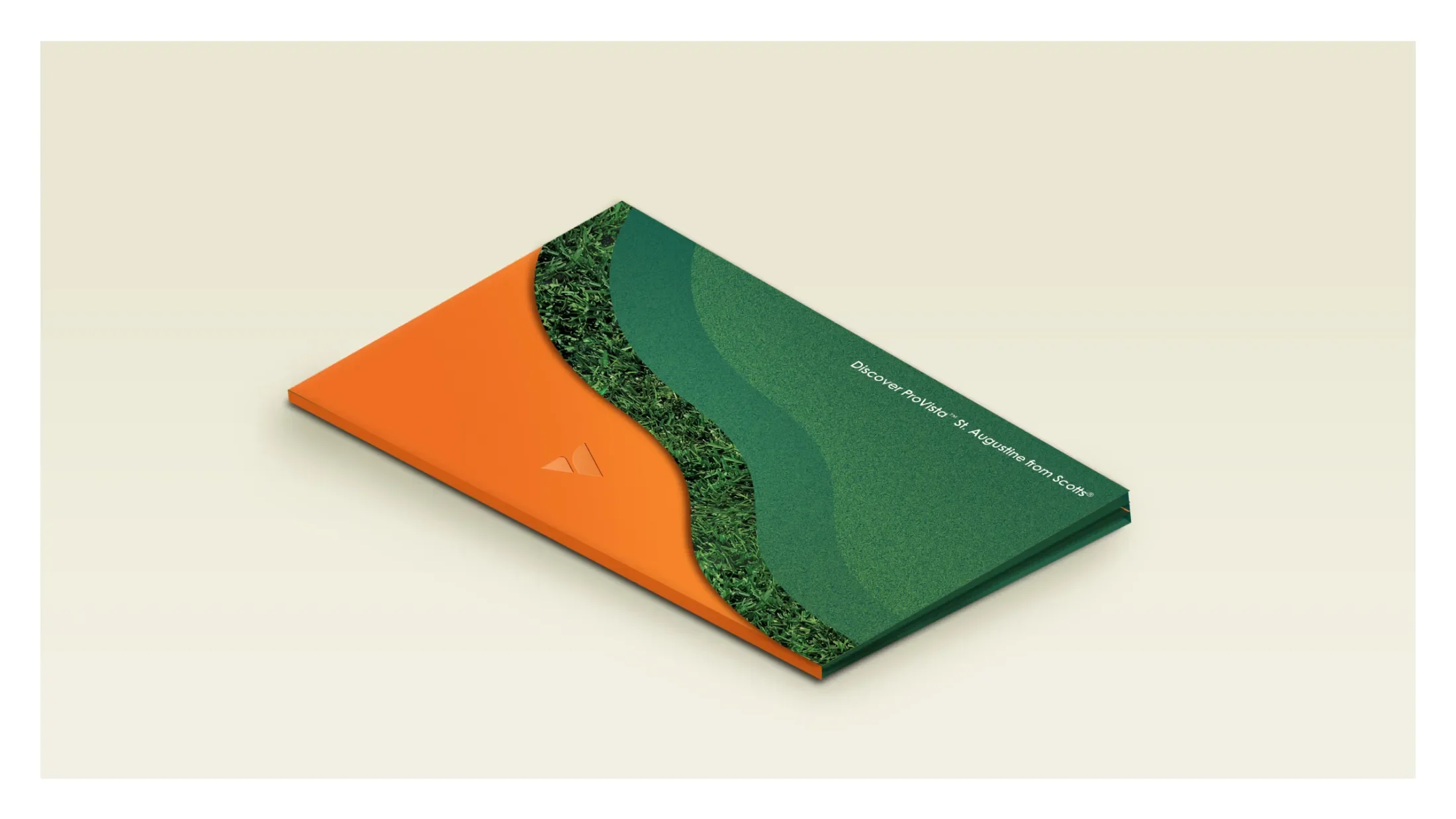 An example of Scotts Provista St. Augustine branded brochure booklet cover