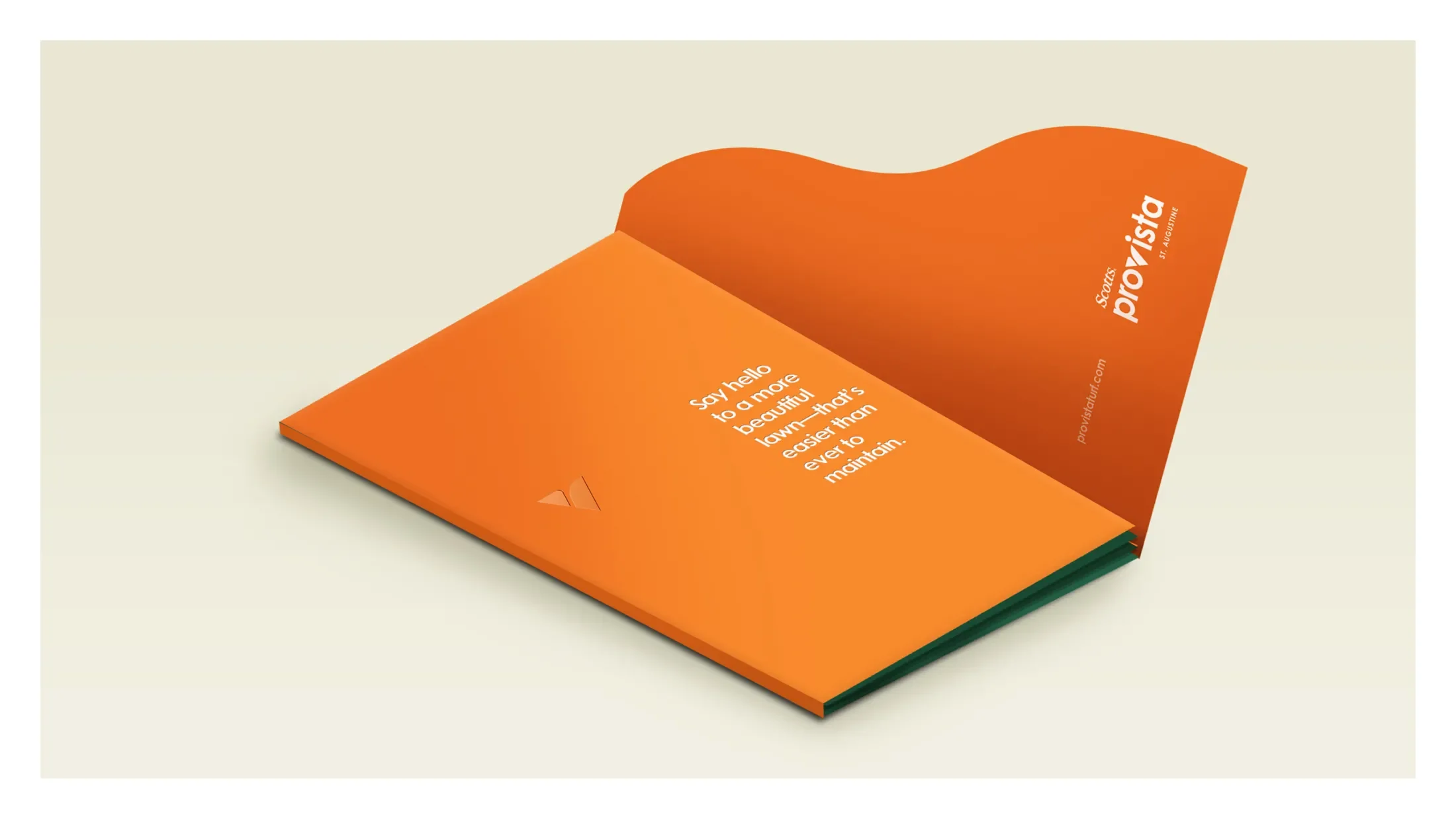 An example of Scotts Provista St. Augustine branded brochure booklet inside cover