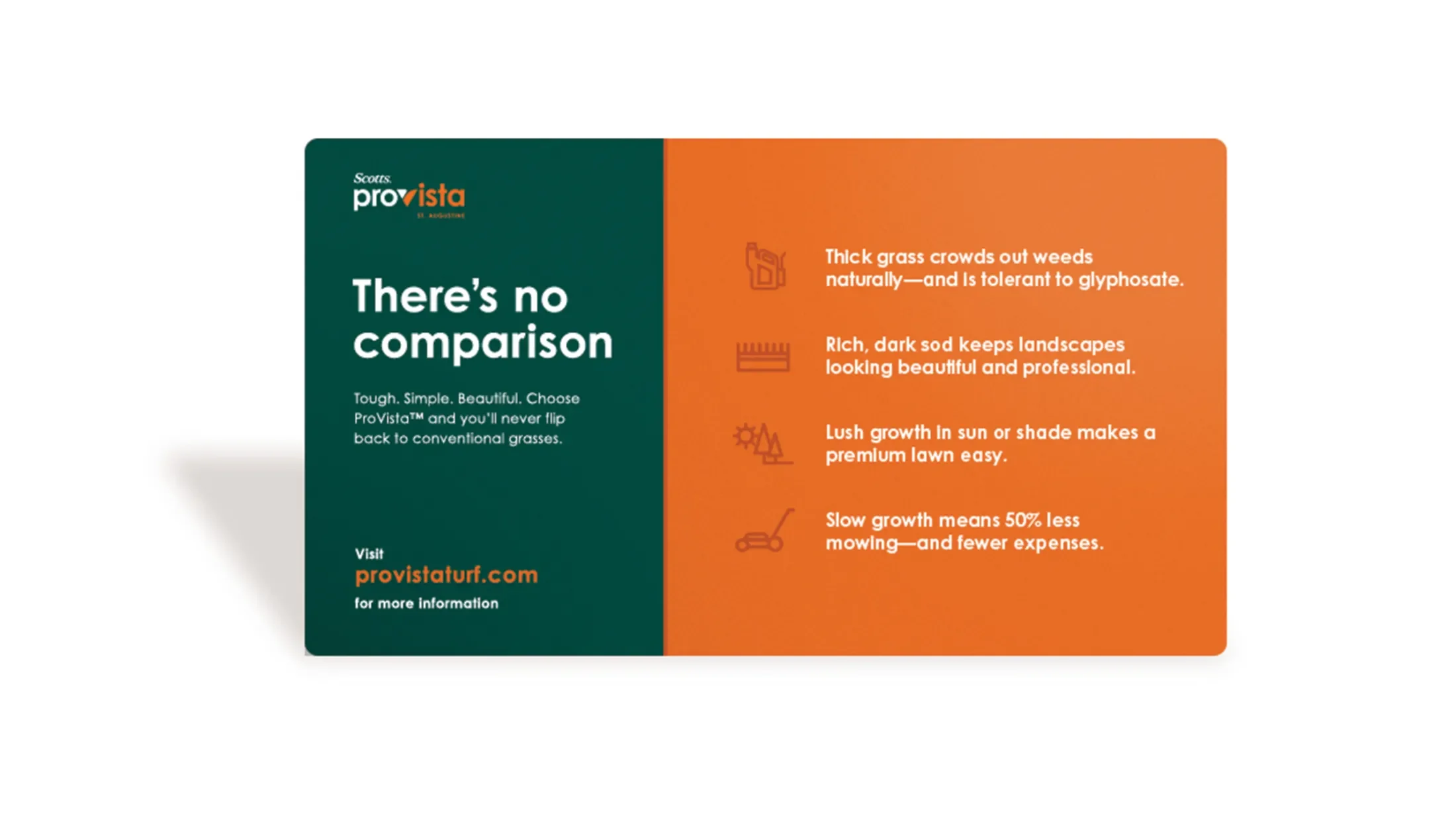 An example of Scotts Provista St. Augustine banner add