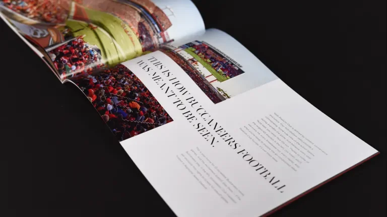 Inside spread of the west club booklet