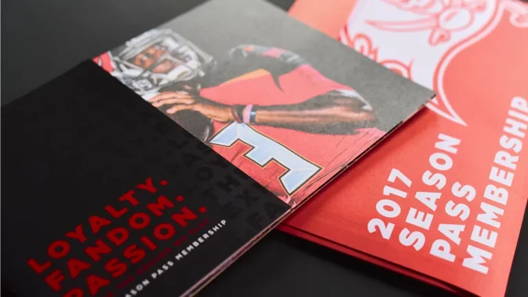 Season pass renewal membership brochure and mailer