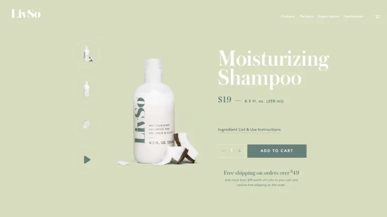 LivSo shampoo product details