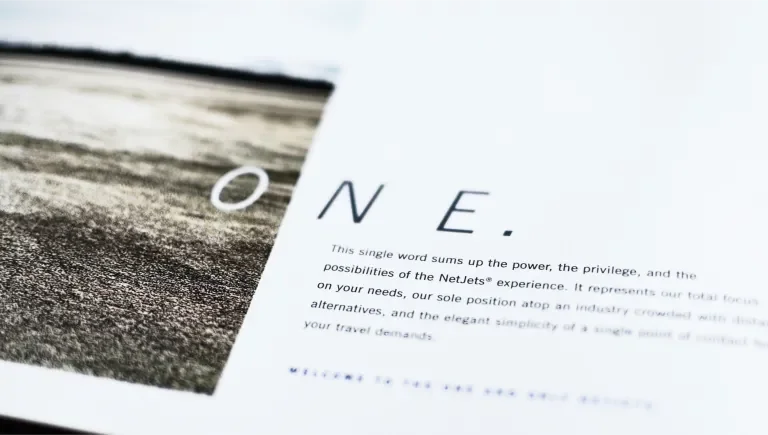 closeup of page titled "O N E."