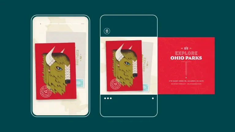 mockup of the social media experience