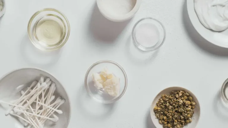 Natural ingredients in bowls