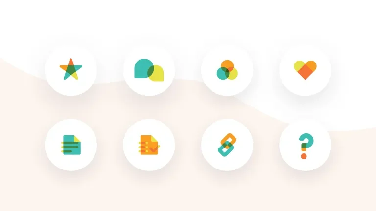 icons using the new brand colors