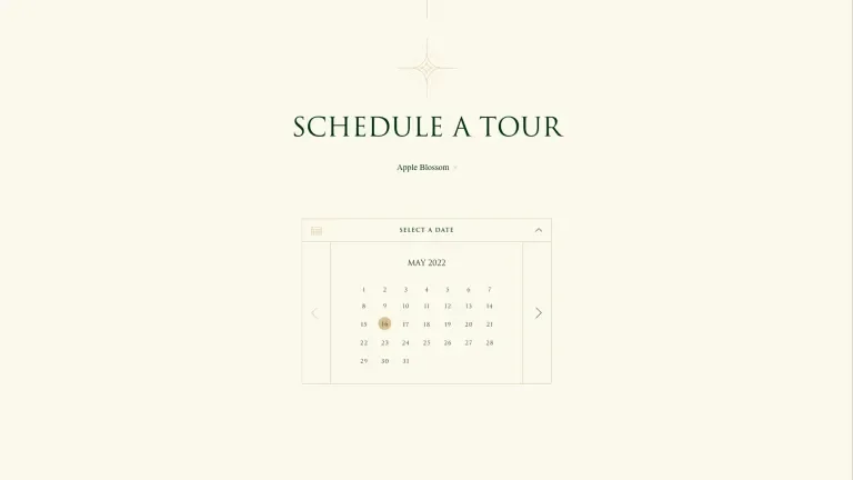 schedule a tour contact form