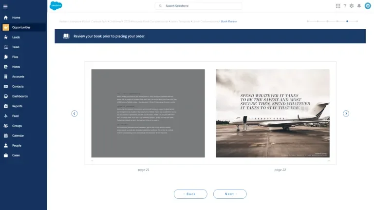Salesforce view of book