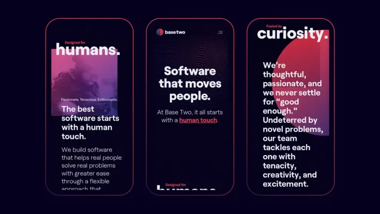 base two UI for mobile