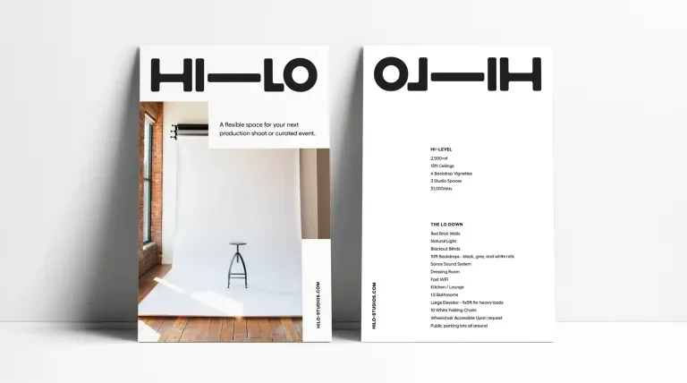 Front and back of info poster promoting Hi-Lo