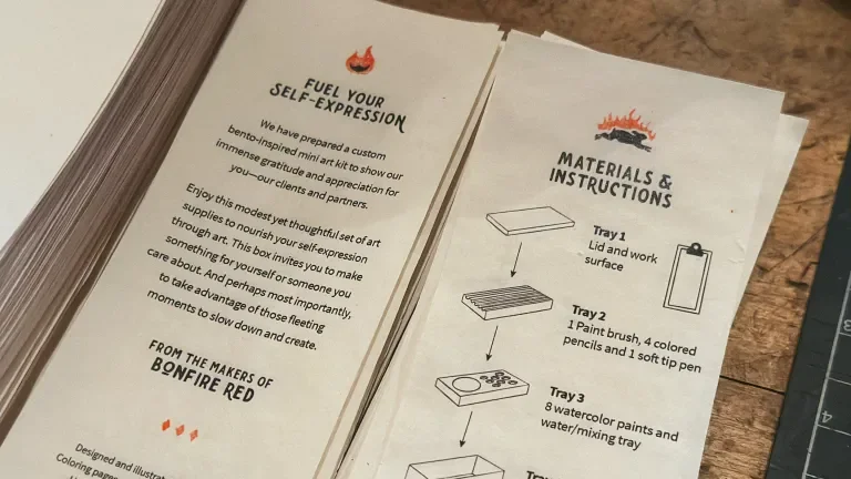 Bento box inserts for the story and materials & instructions