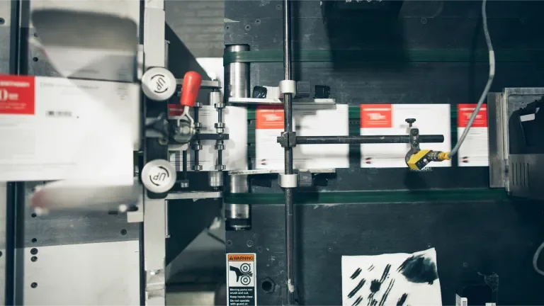 Action shot of one of Baesmen's printing machines