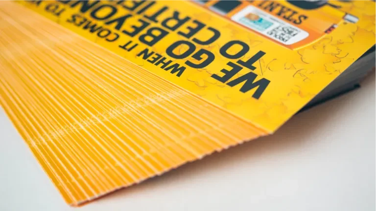 Stack of yellow paper 
