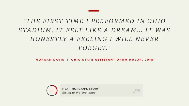 view of a large quote and audio clip player