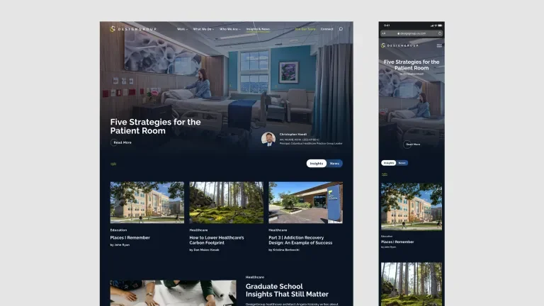 Insights and news landing page
