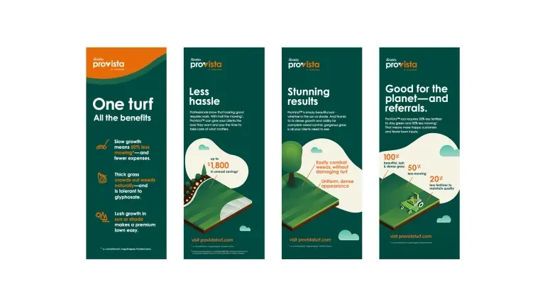 An example of Scotts Provista St. Augustine vertical banner adds
