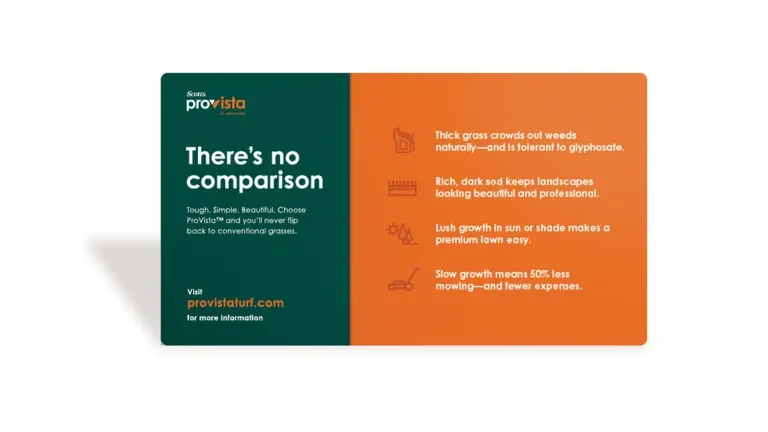 An example of Scotts Provista St. Augustine banner add