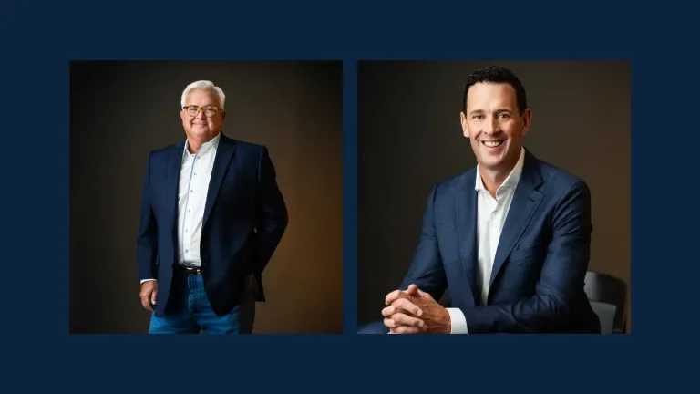 Two separate headshots of Gridiron Air leadership members.