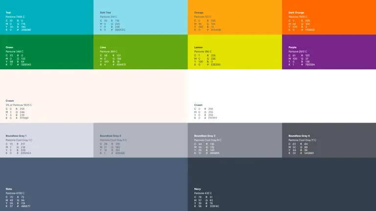 Boundless color palette