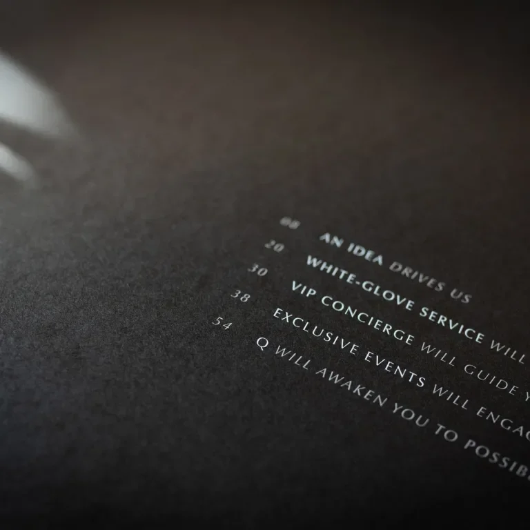 table of contents