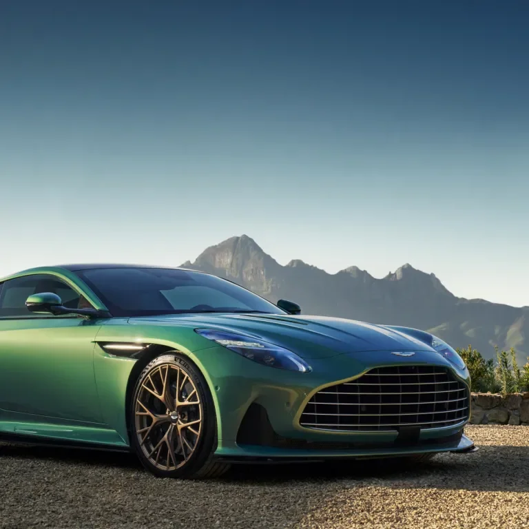 Aston Martin green DB11 car