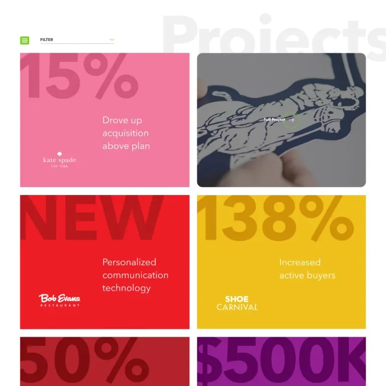 Example of the project gallery view