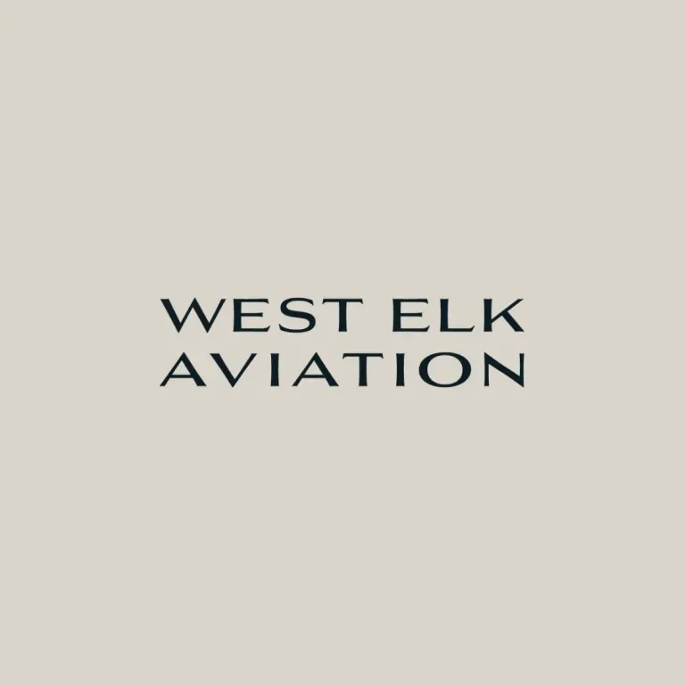West Elk Aviation logo against a tan background