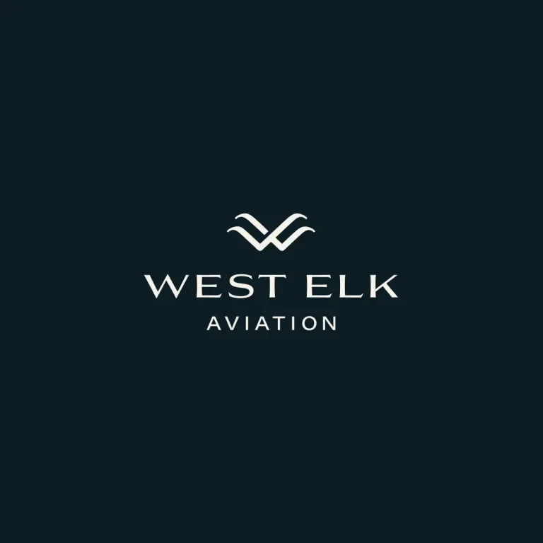 West Elk Aviation logo against a navy background