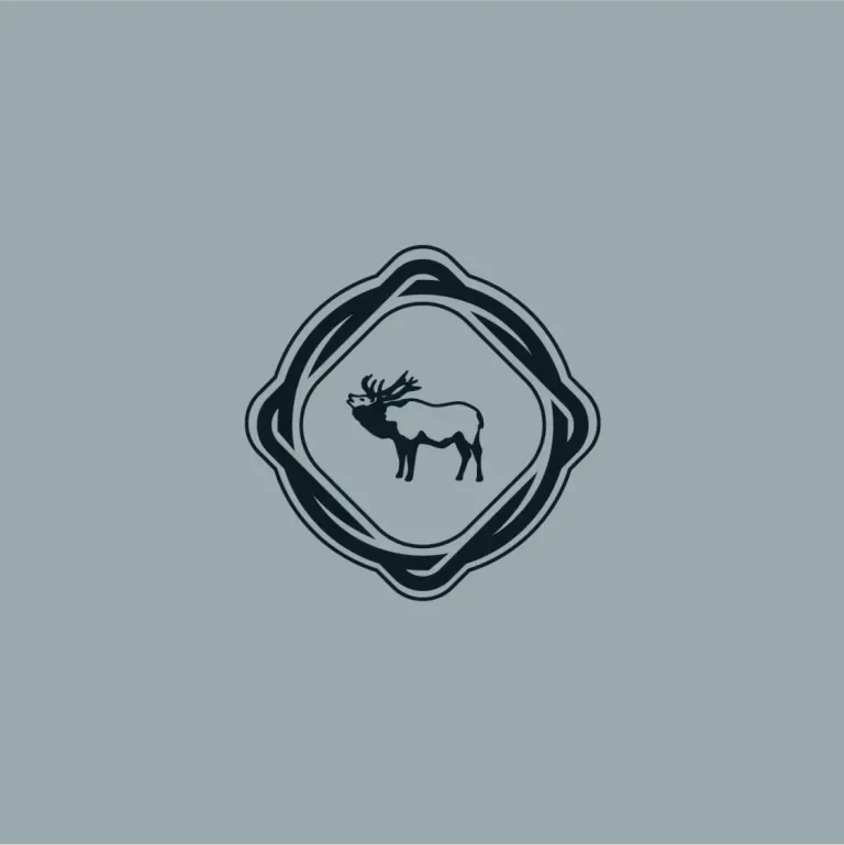 Navy crest with an elk in it against a Sky background