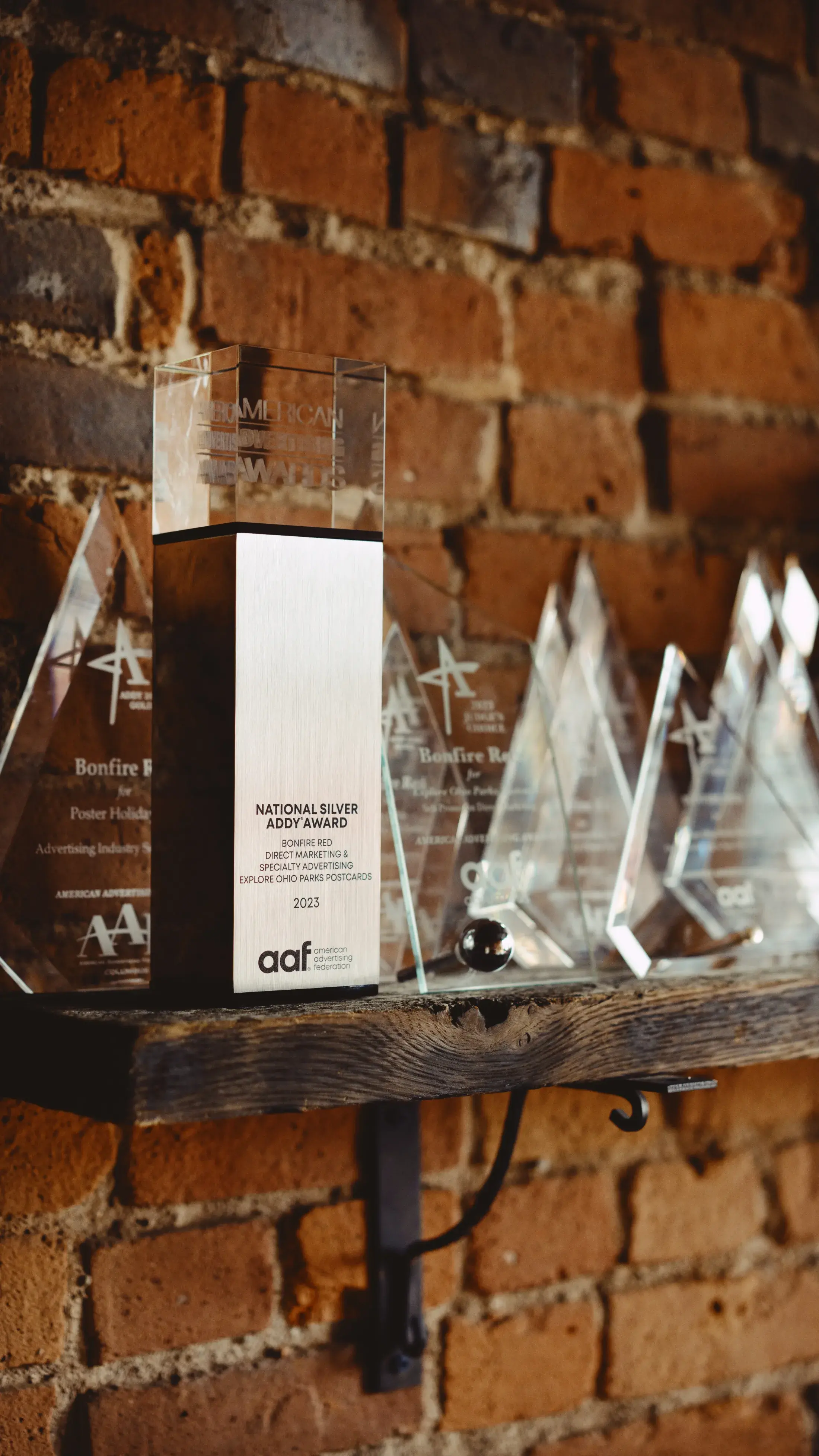 A collection of awards won by Bonfire Red