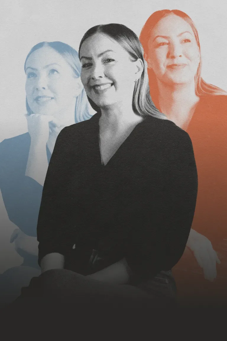 Second headshot of Hallie with split effect 