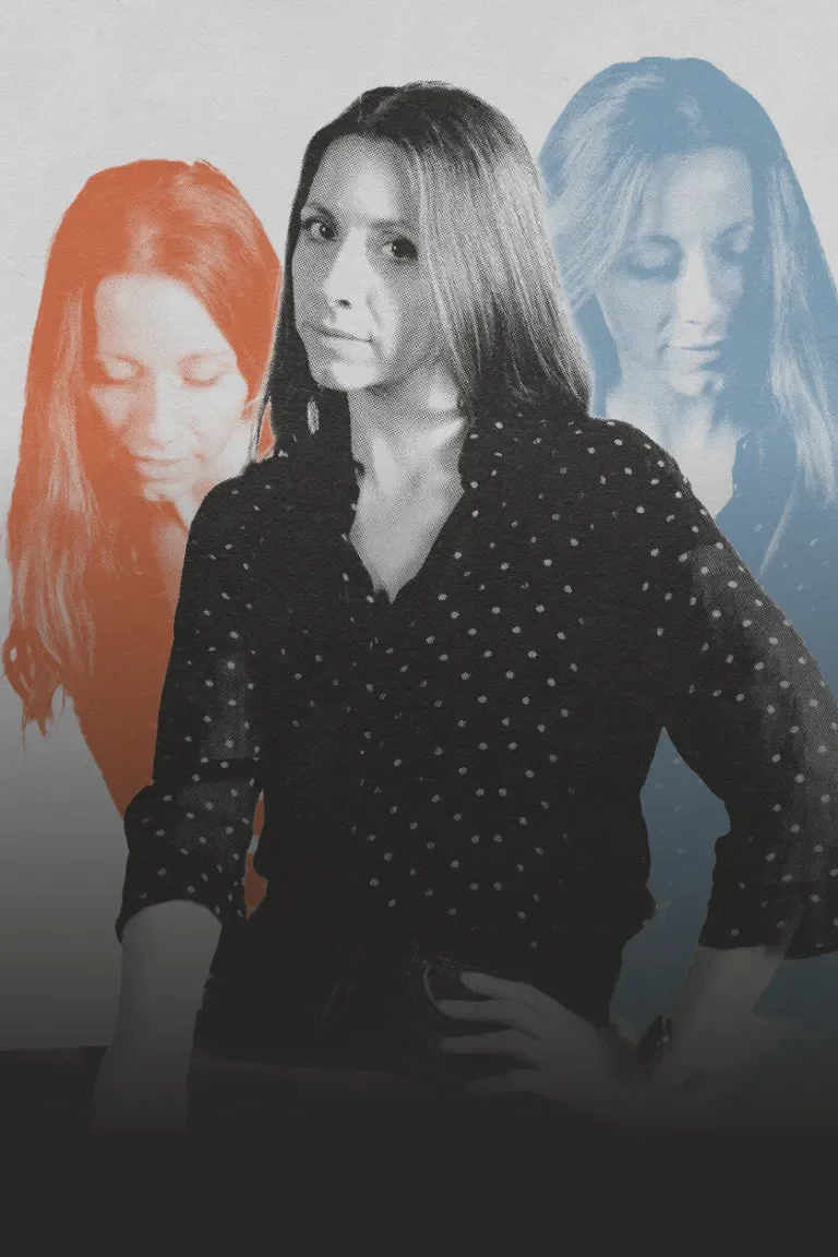 Second headshot of Holly with split effect 