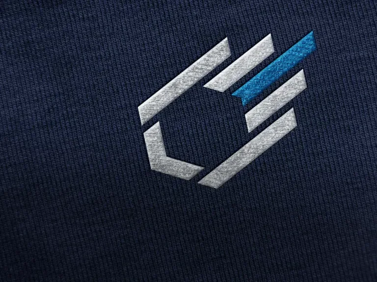 New HailSolve Logo, stitching on fabric