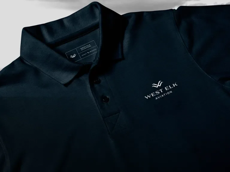 West Elk Aviation Polo with Branding