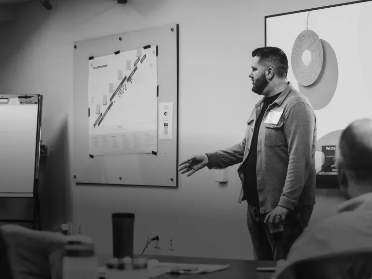 Design Director leading a foundation workshop