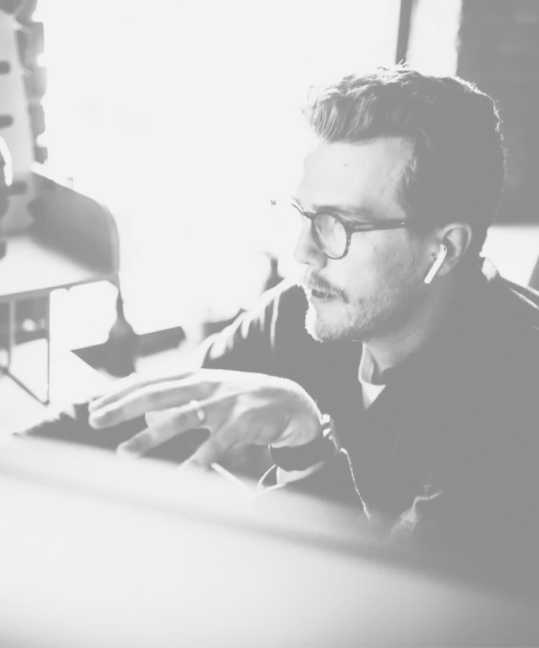 alex working at a computer